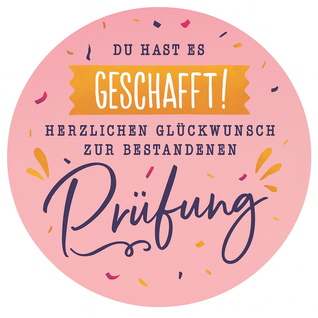 Tortenaufleger Prüfung - Du hast es geschafft