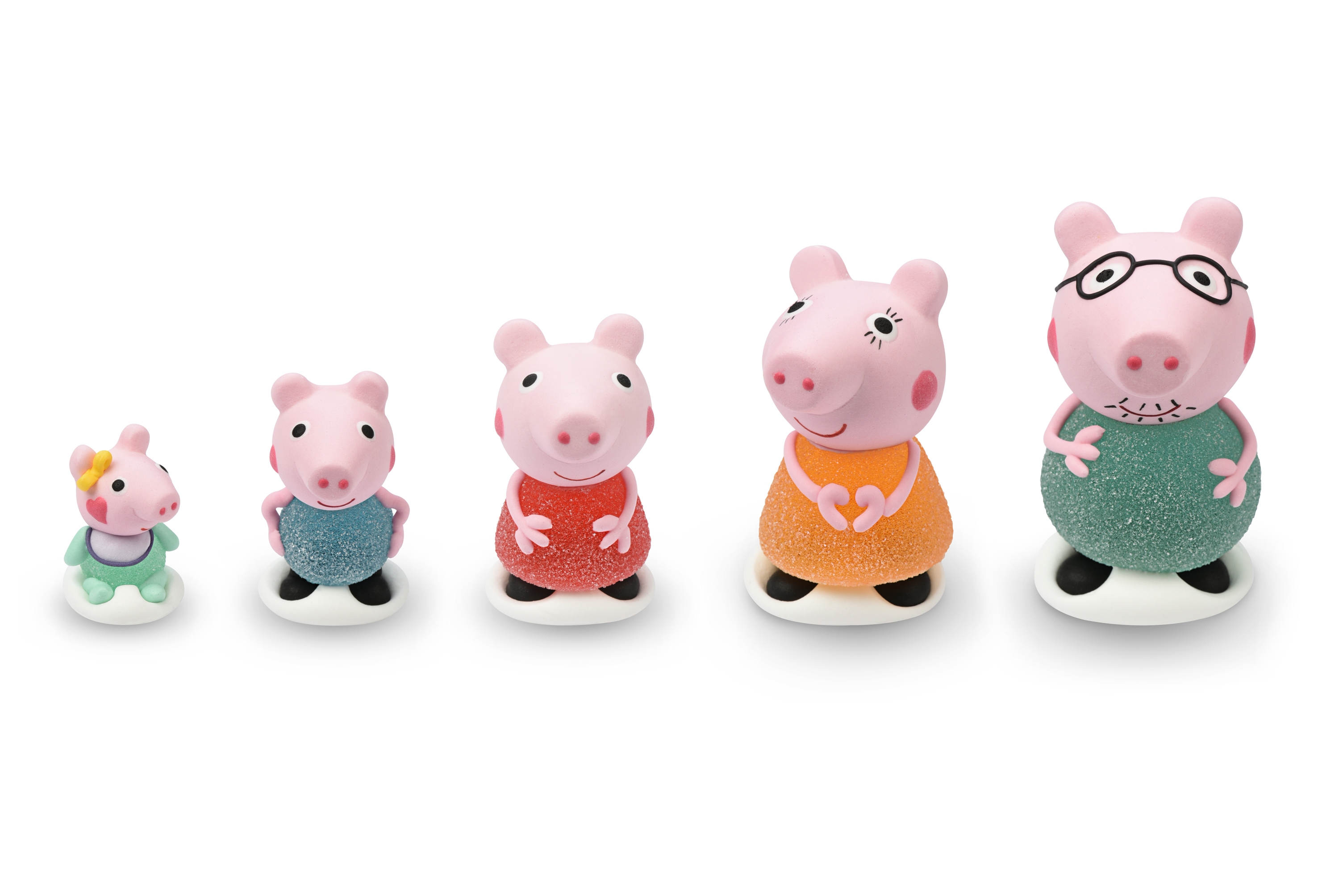 Peppa Wutz Zuckerfiguren Familie – 5-teiliges Tortendeko-Set