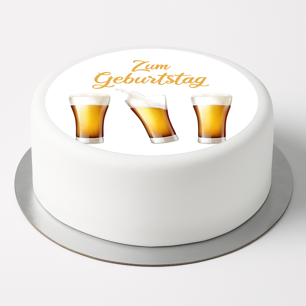 Tortenaufleger Bier Geburtstag