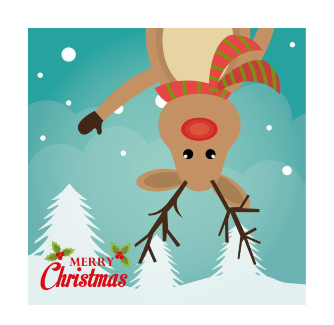 Keksaufleger Weihnachten Rudolf