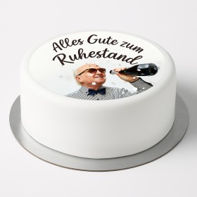 Tortenaufleger Ruhestand – Feierlicher Rentner-Motivaufleger für Abschied & Party