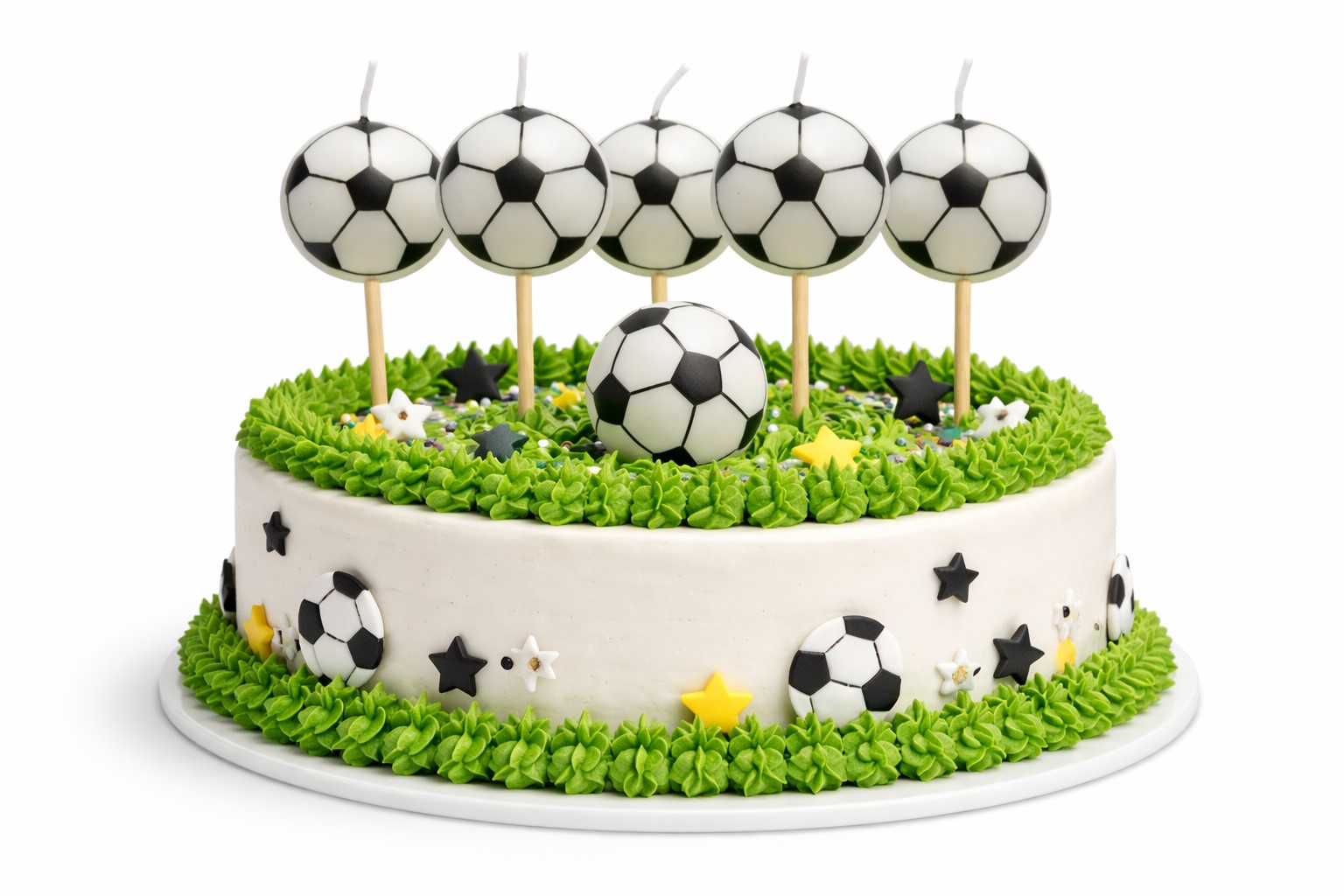 Kerzen Fußball Set 5-teilig