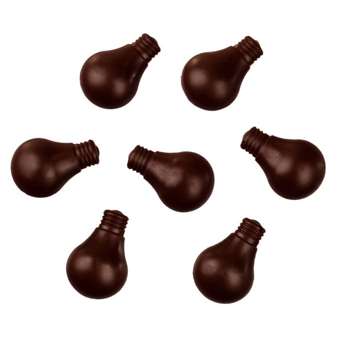 Glühbirnchen Edel Kuvertüre dunkle Schokolade 80 %