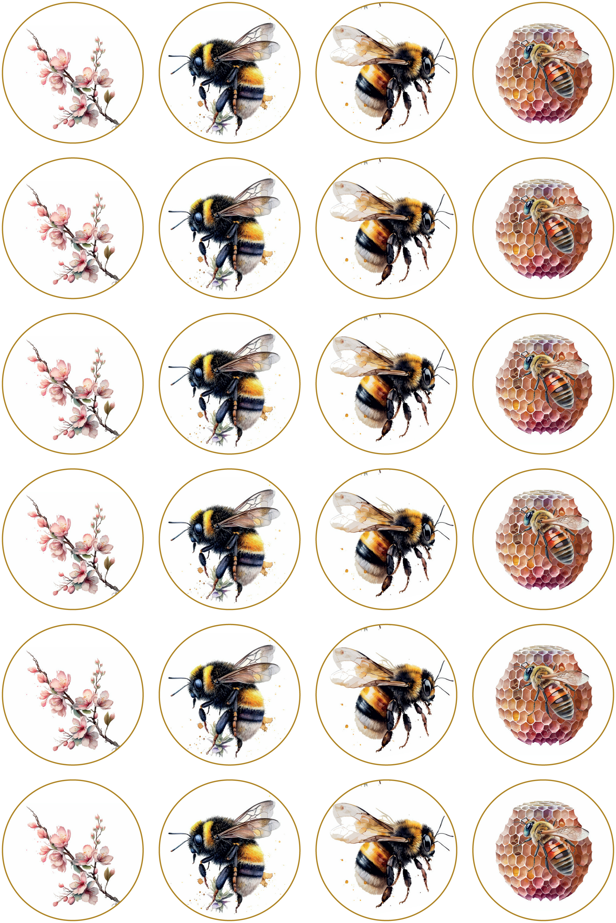 Muffinaufleger Bienen