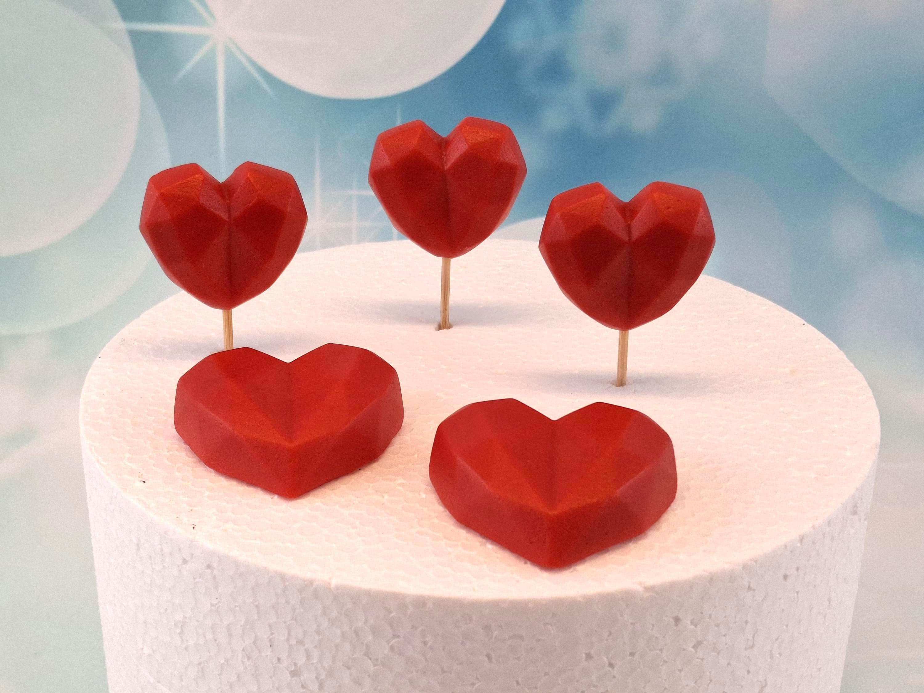 Zuckerherzen im Diamant-Stil 