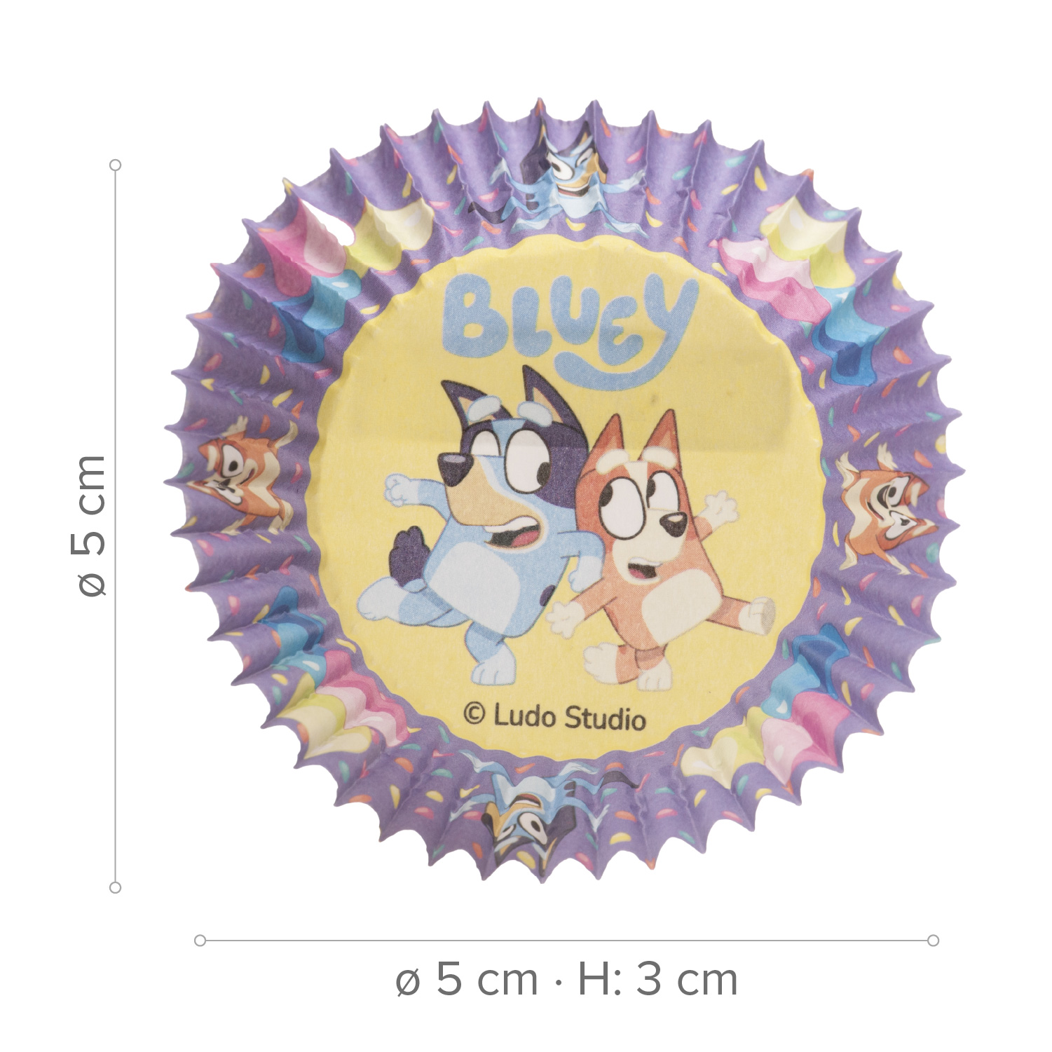 Bluey & Bingo Muffinförmchen – 25 Stück Ø 5 cm