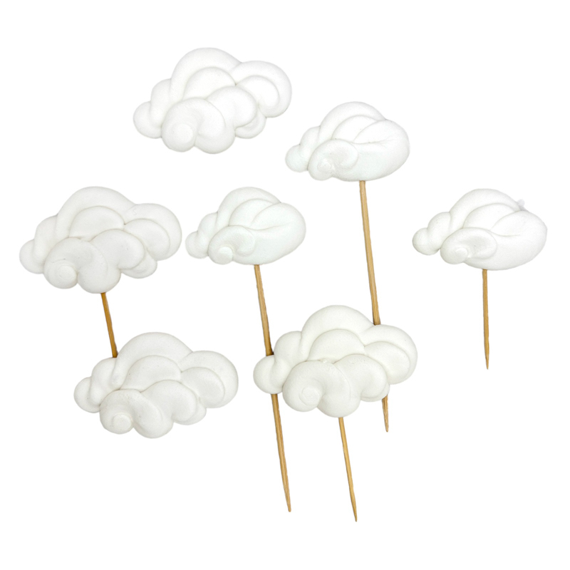 ☁️ Essbare Zuckerdeko „Wolken“ Caketopper