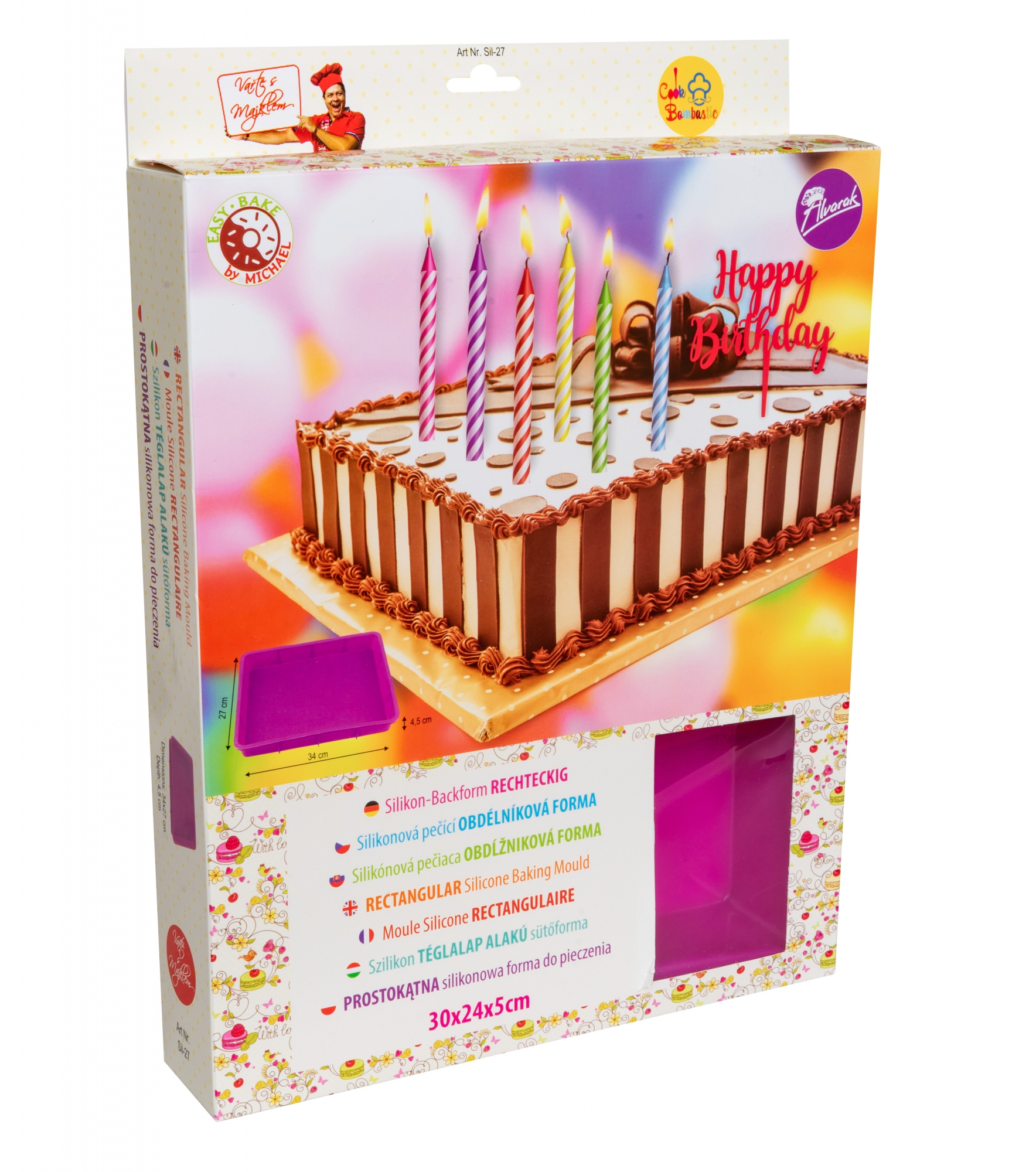 rechteckige Kuchenform aus Silikon