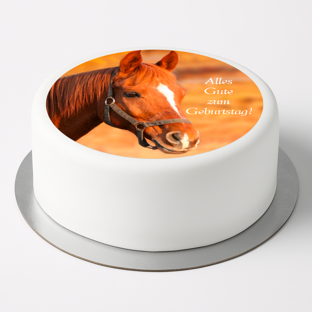 Tortenaufleger „Pferd – Alles Gute zum Geburtstag“