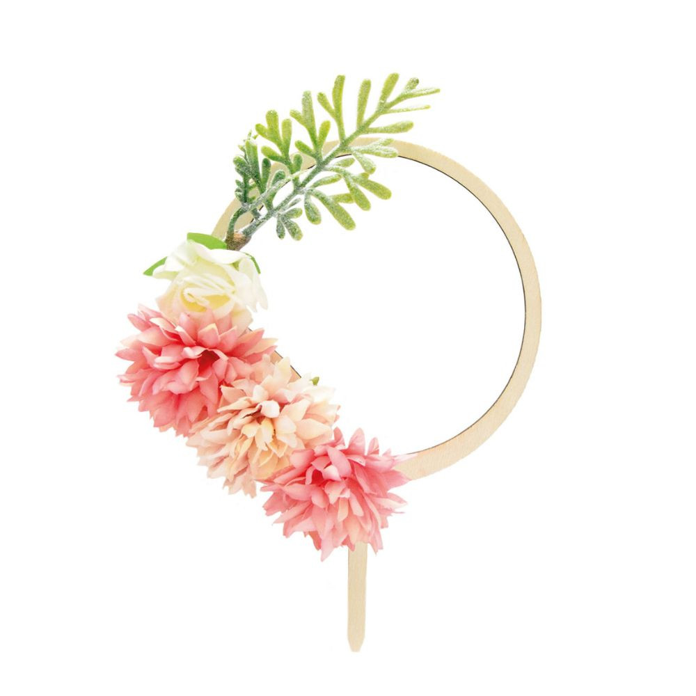 Cake Topper „Blumen“ aus Holz 