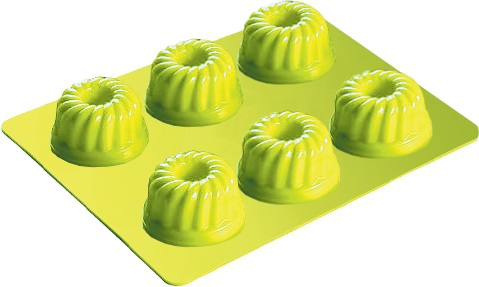 Silikon Backform – 6er Form für Midi-Gugelhupf
