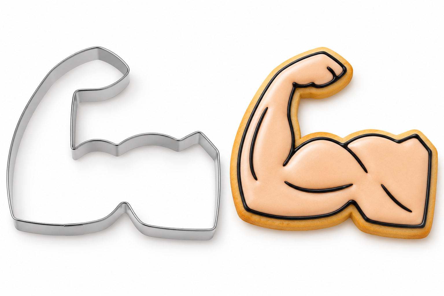 Ausstecher Muskel – Edelstahl Ausstechform für Kekse, Fondant & Fitness A1