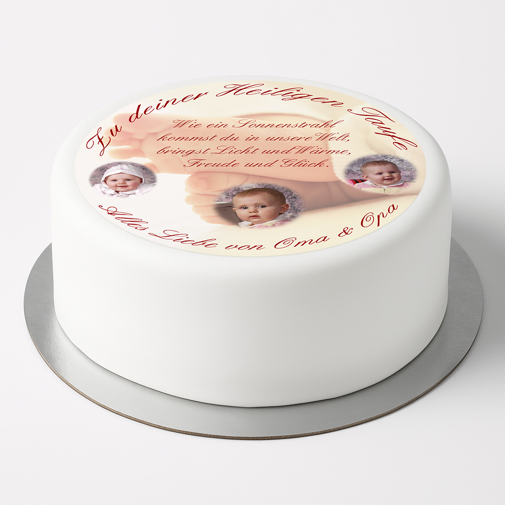 Tortenaufleger heiligen Taufe