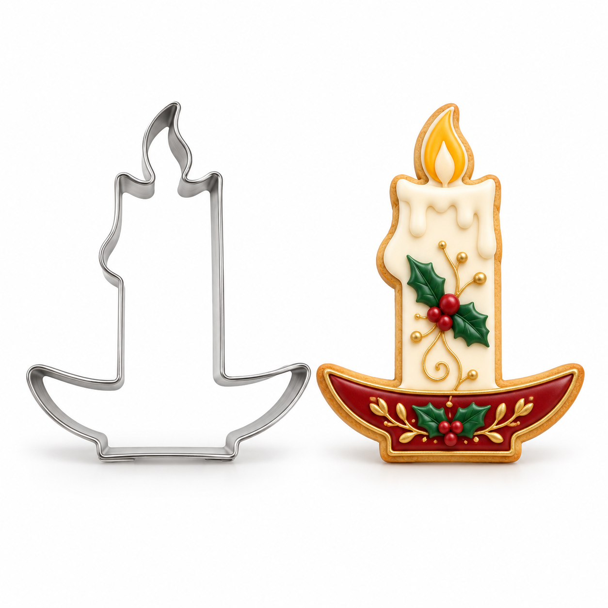 Ausstecher Kerze 5,5 cm – Keksausstecher für Weihnachten & Advent