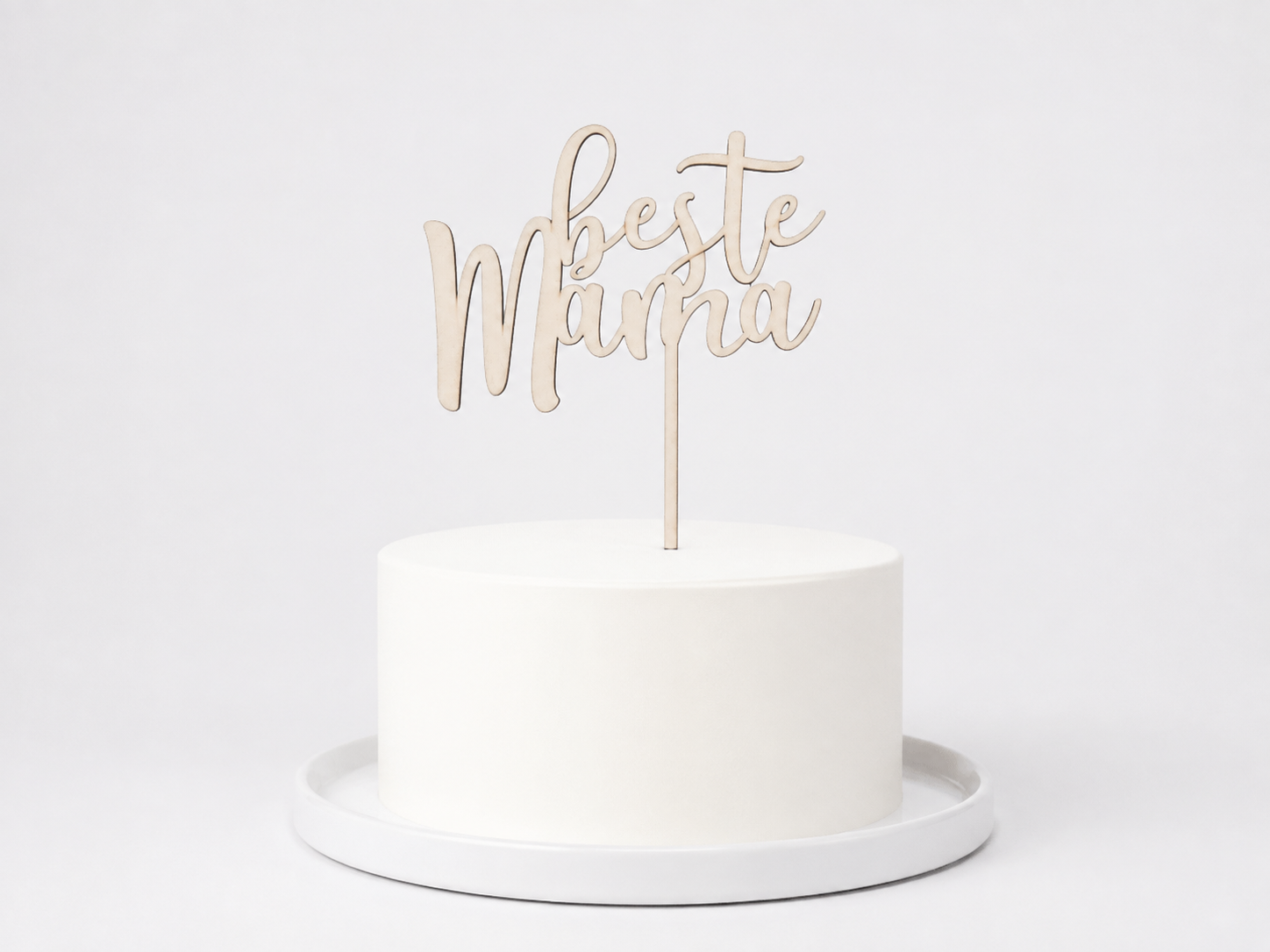 Cake Topper „Beste Mama“ aus Holz – Tortendeko für Mama  T3