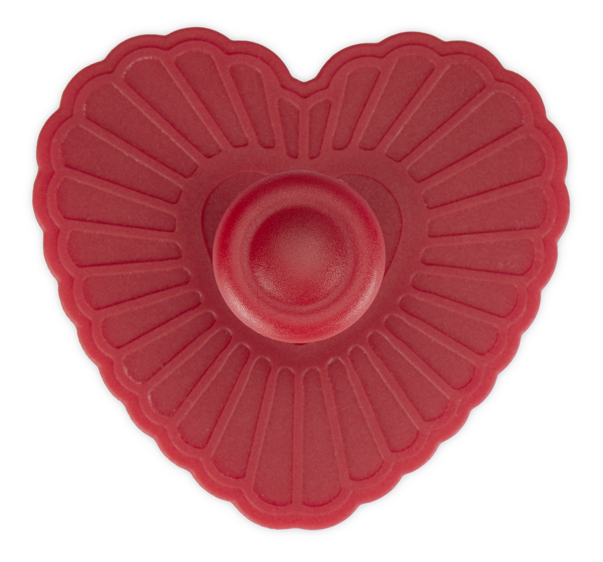 Präge Ausstecher Herz gewellt mit Auswerfer | 6 cm