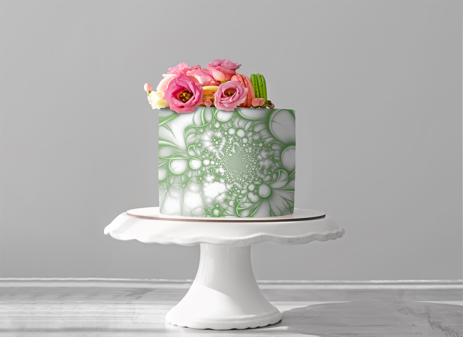 Deko Fondant grünes Muster