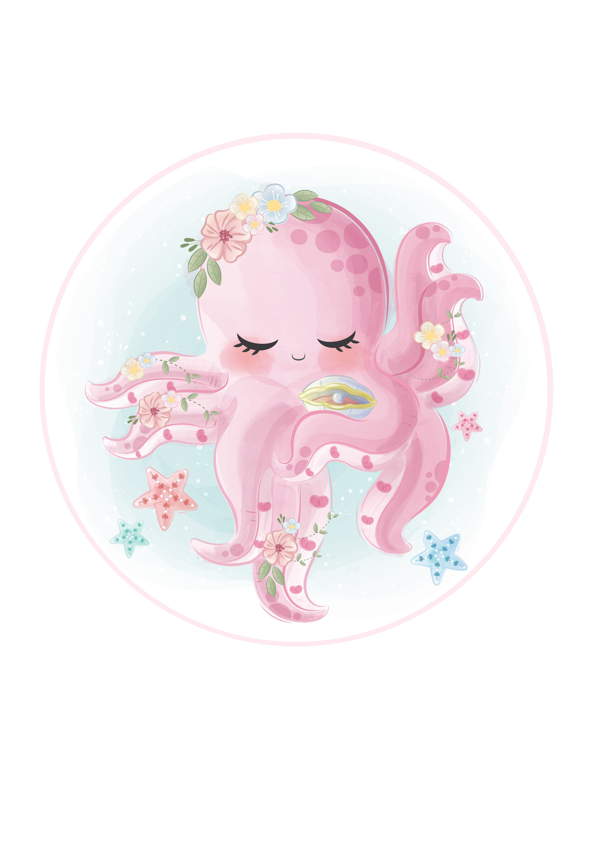 Tortenaufleger Tintenfisch 