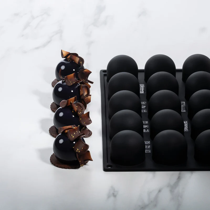 Pavoni Silikonform Sphere40time PX3218 – Form für Monoporzionen mit 15 Mulden