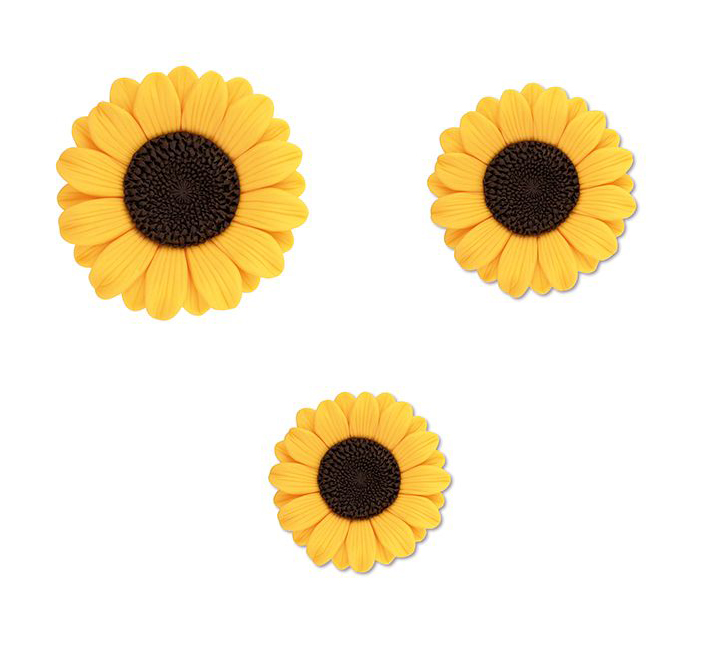 Zuckerdekoration Sonnenblume 3 tlg.