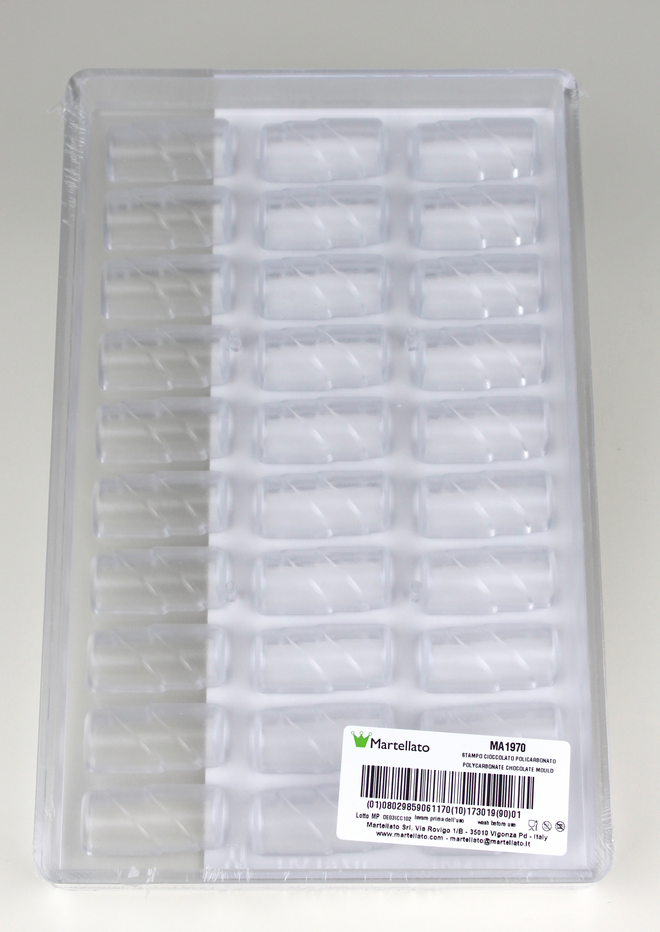 Martellato Tunnel Form – Professionelle BPA FREE Polycarbonat Pralinenform