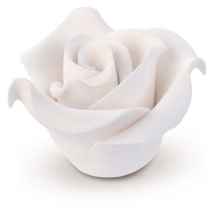 Rosenknospen aus Zucker – Weiß Ø 4 cm