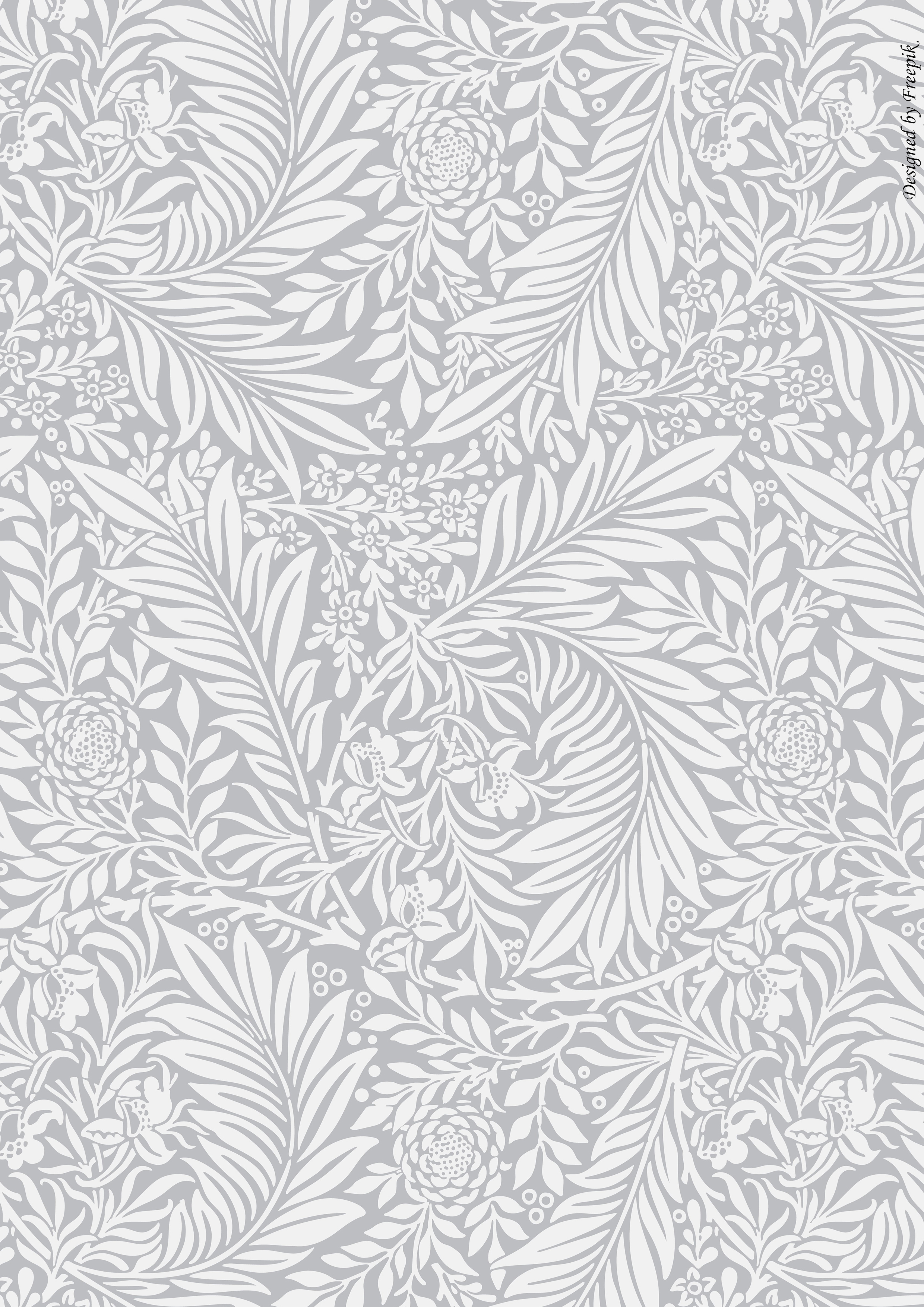 Deko Fondant Blumenmuster grau