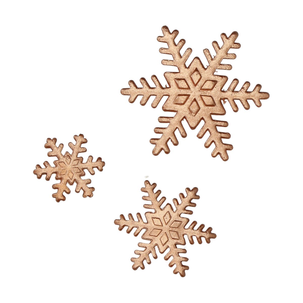 Zuckerdekoration Bronze Eiskristall gemischt Set/12