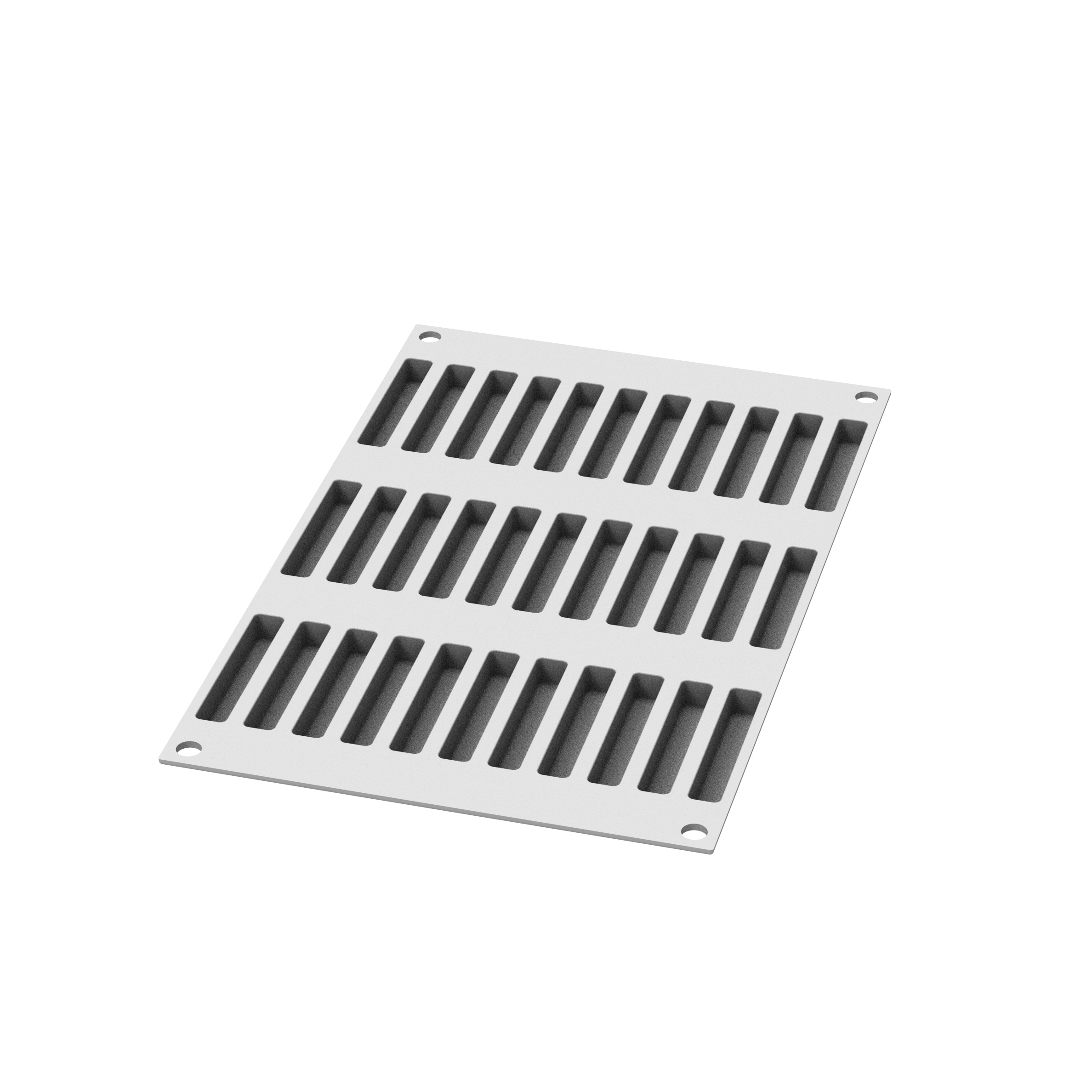 Silikomart Rectangle 6 – Silikonform für Einlagen & Fingers, 60 x 10 x 10 mm