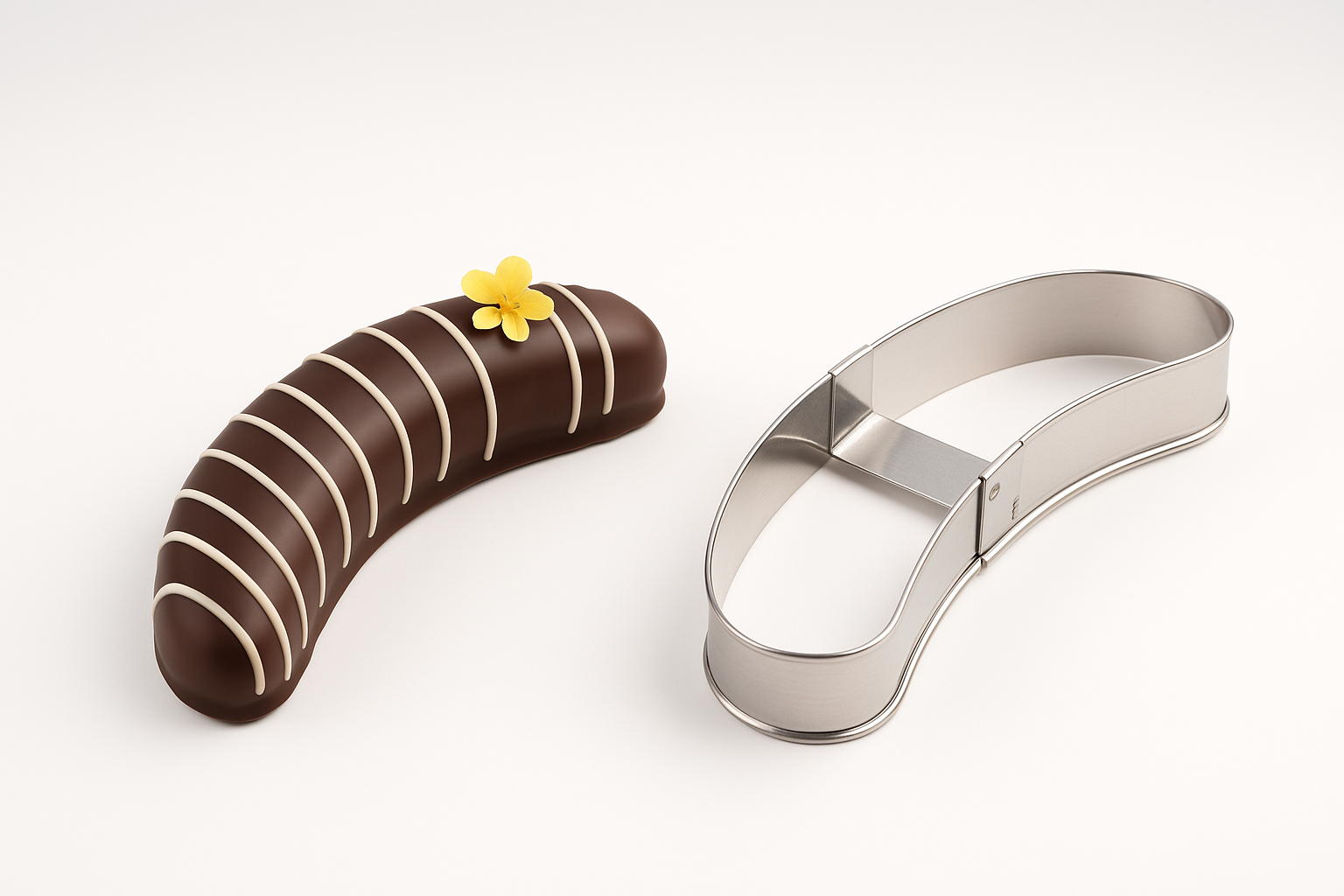 Ausstecher "Banane" – 160 mm – Edelstahl