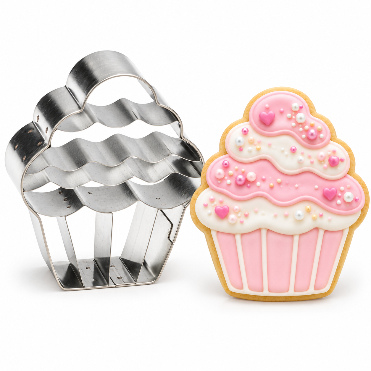 Ausstecher Cupcake 7 cm – Keksausstecher Muffin aus Edelstahl