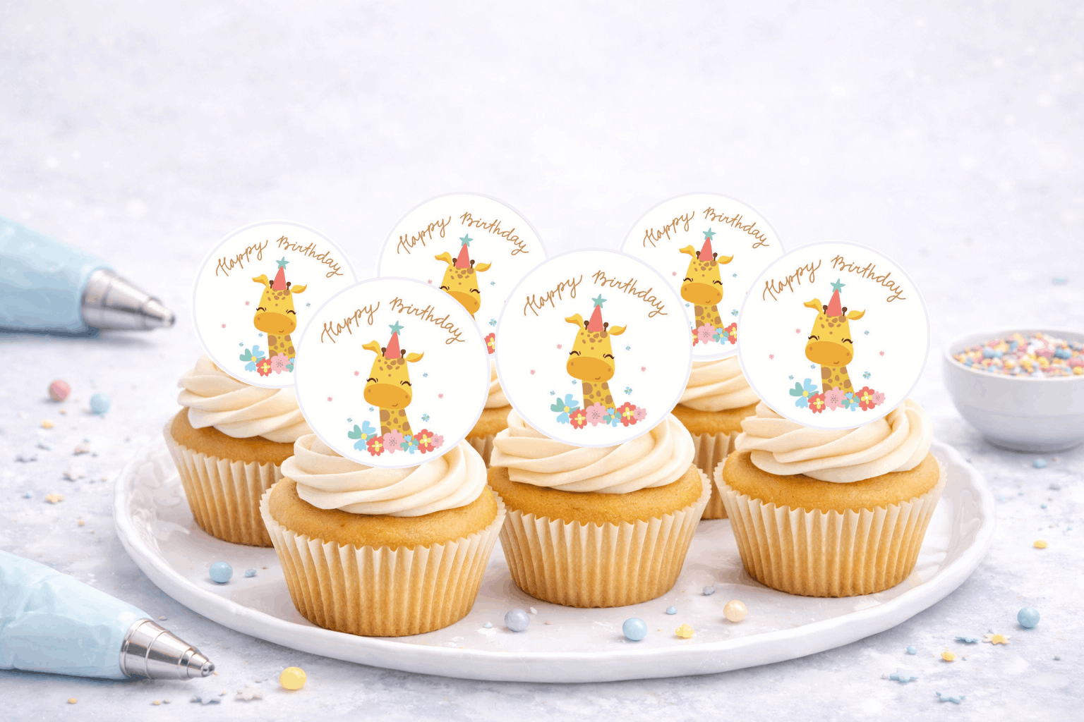 Muffinaufleger Giraffe