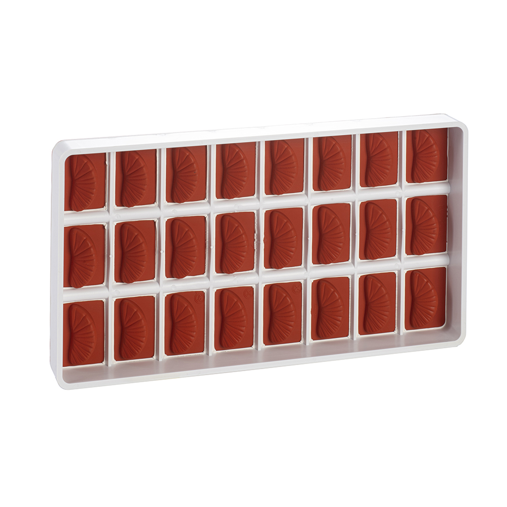 Martellato Orangenscheibe Geleeform – Silikonform mit 24 Mulden im Kunststoffrahmen