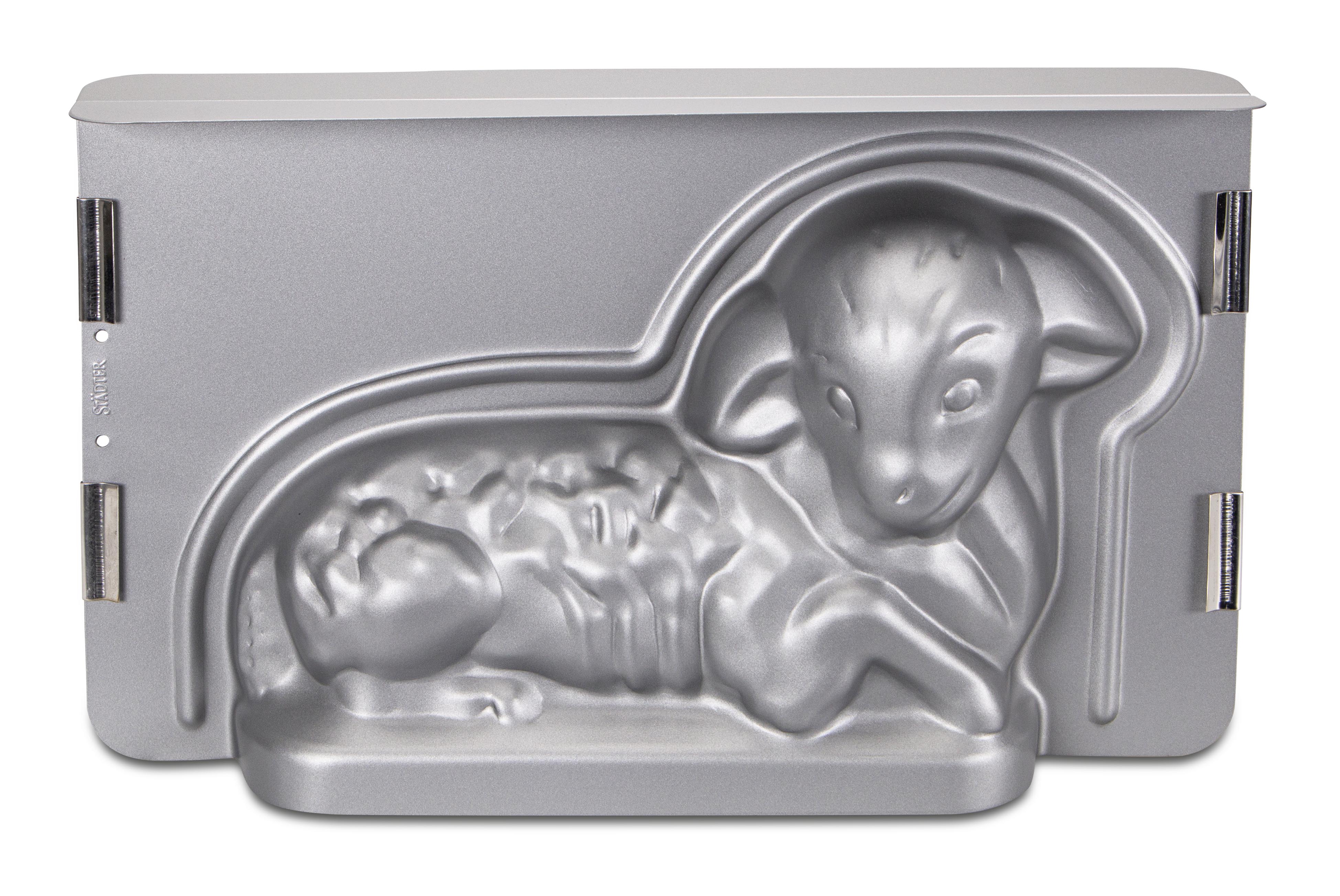 Osterlamm 3D-Backform aus Metall mit hochwertiger Antihaftbeschichtung für traditionellen Osterkuchen