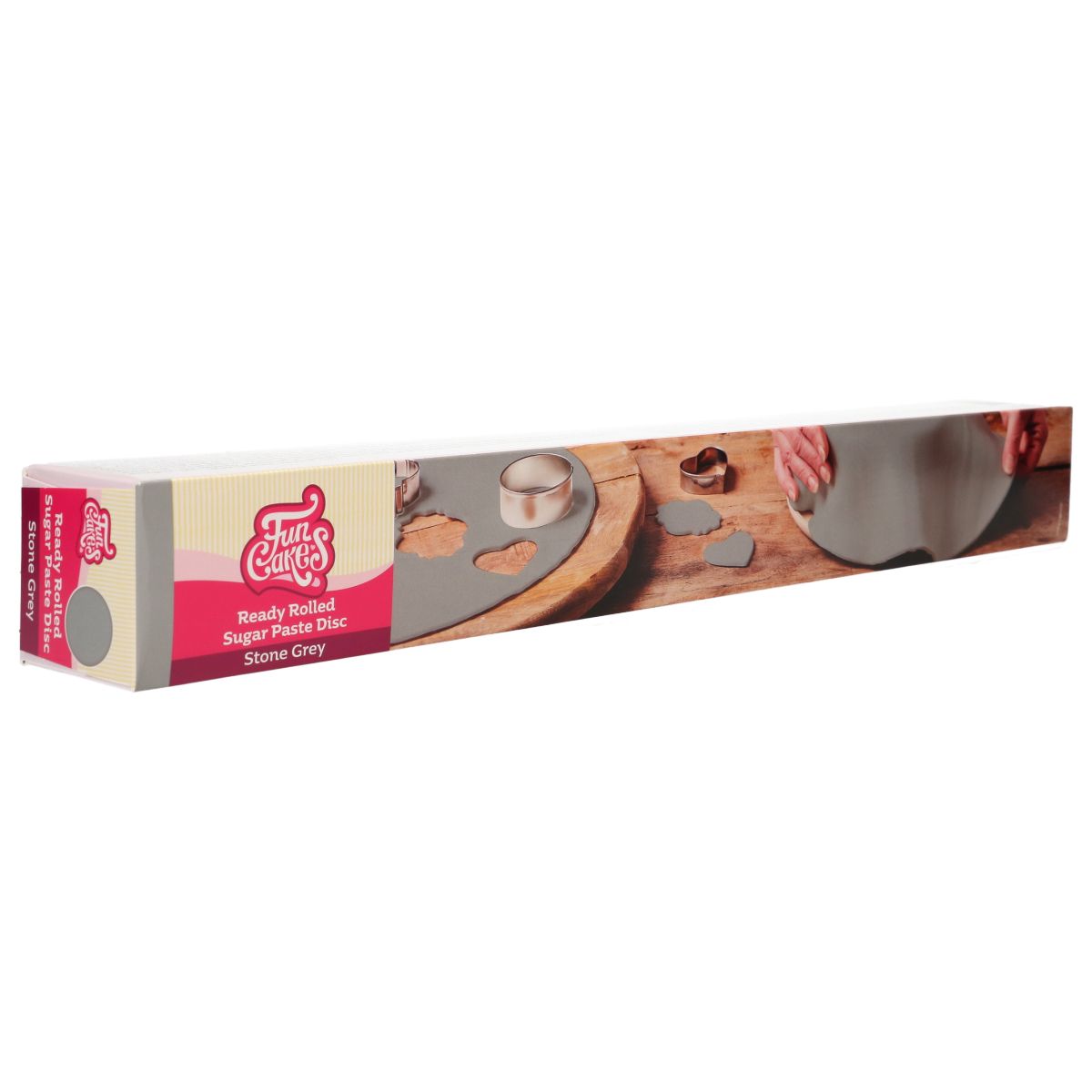 Fondantdecke ausgerollt grau