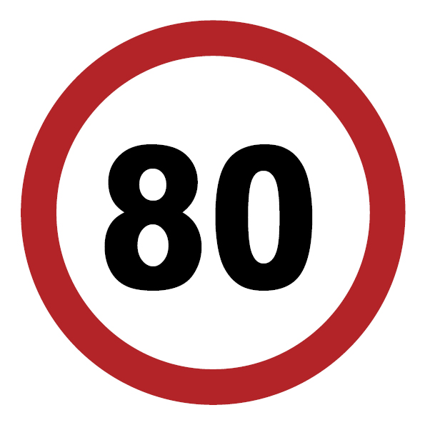 Tortenaufleger Zahl 80