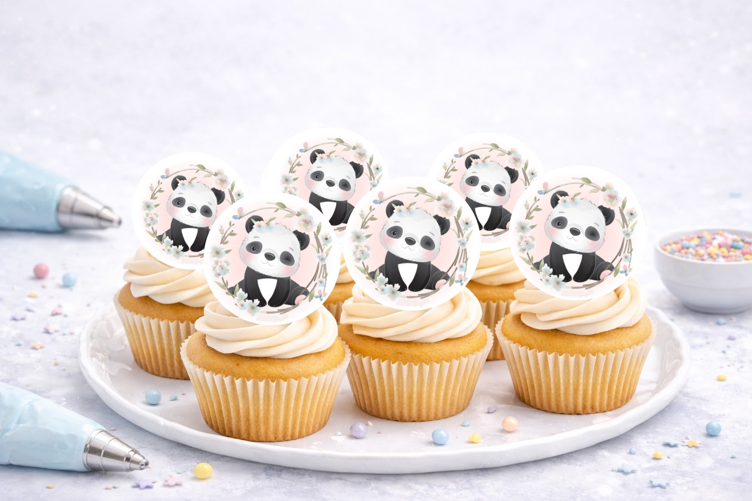 Muffinaufleger Pandabär