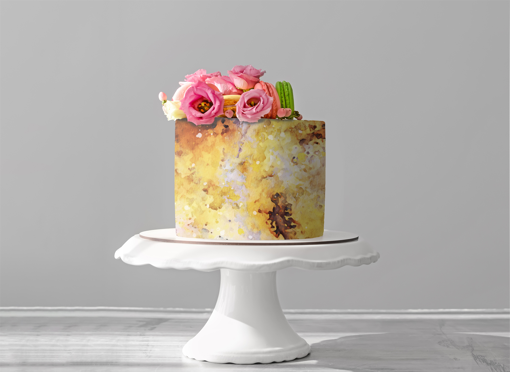 Deko Fondant  Muster Gelb