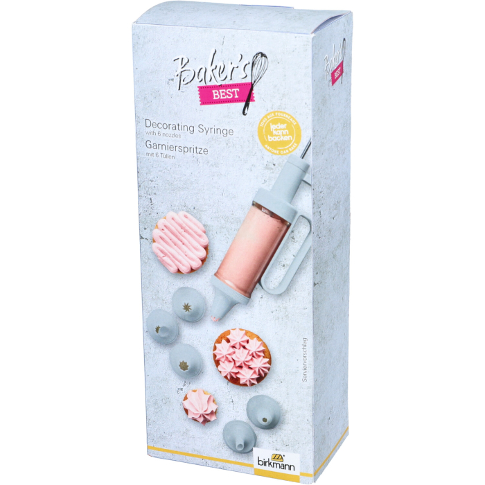 Garnierspritze mit 6 Tüllen