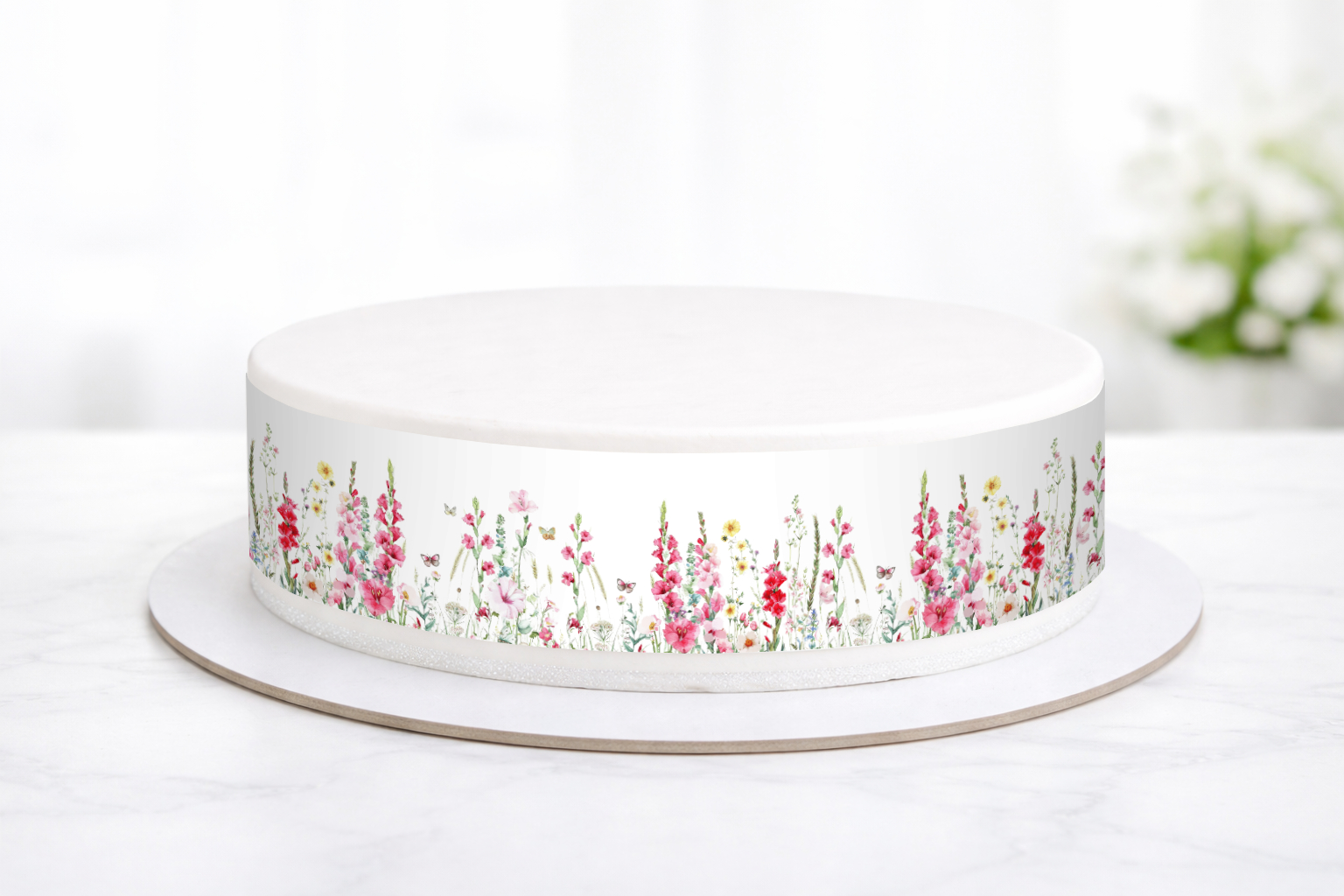 Tortenband Blumen 