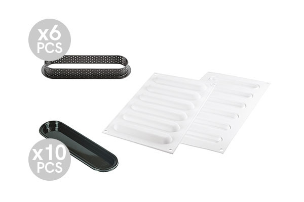 Silikomart Tarte Ring Oblong Kit 146 x 34 mm