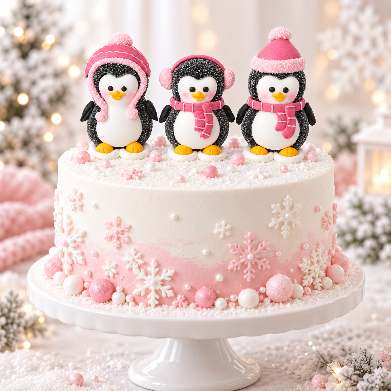 Essbare Pinguine aus Gelee Zuckerdekoration – 3er-Set, ca. 8,5 cm