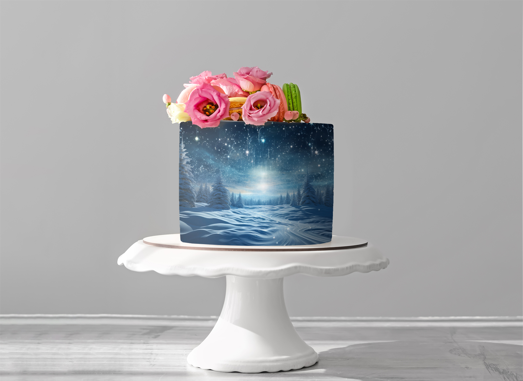 Deko Fondant Winternacht