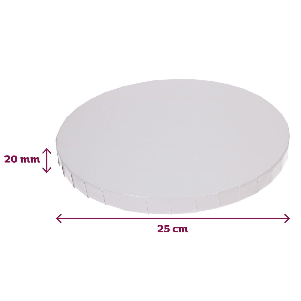 Tortenplatte Ø25cm White 20mm dick
