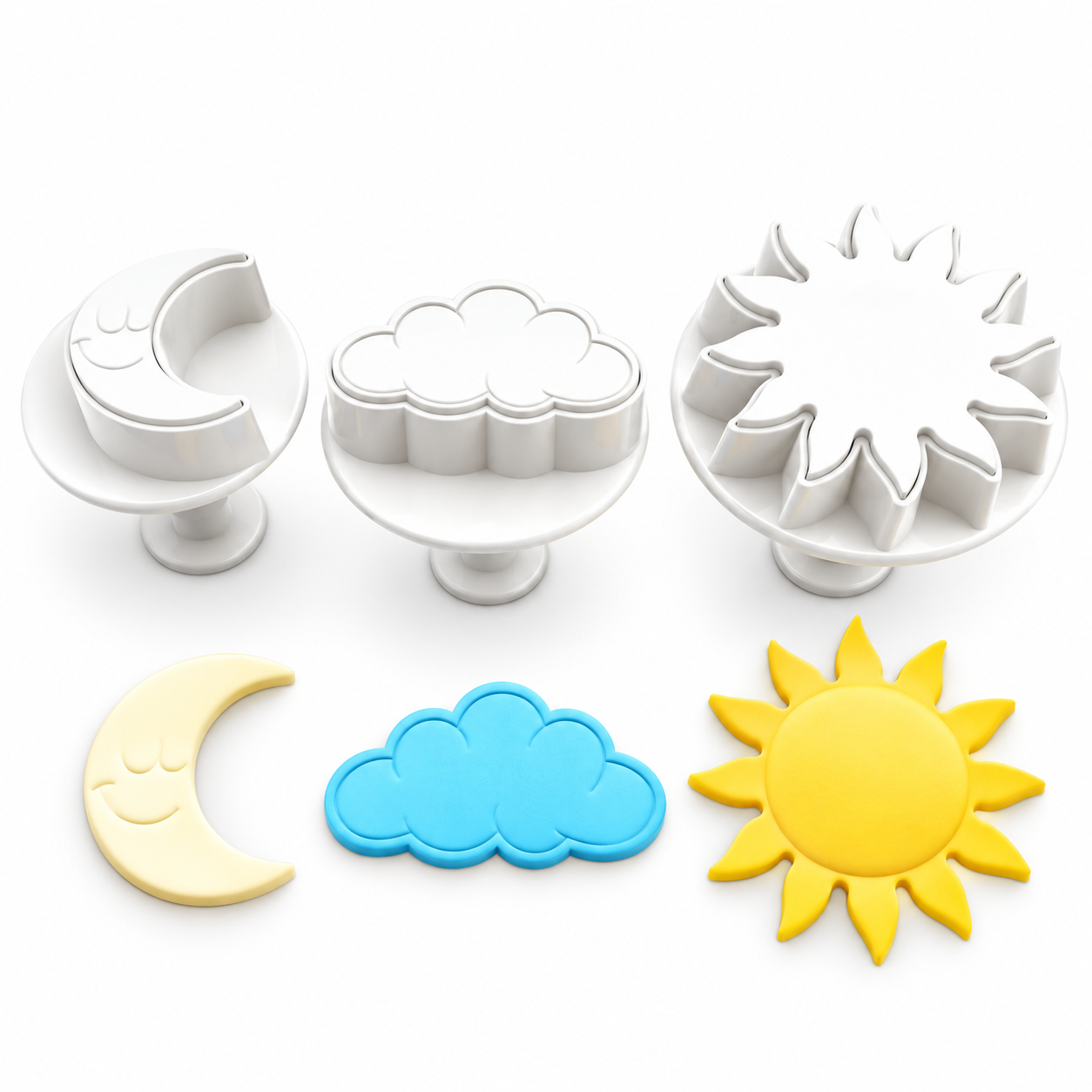 Ausstecher-Set Sonne, Wolke & Mond