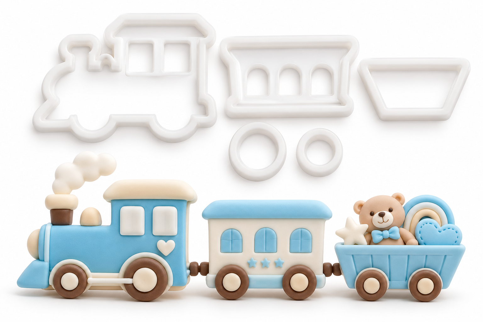 Ausstecher Zug – Eisenbahn-Motive für Torten & Kindergeburtstag