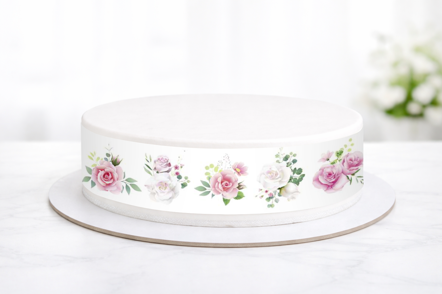 Tortenband Blumen 