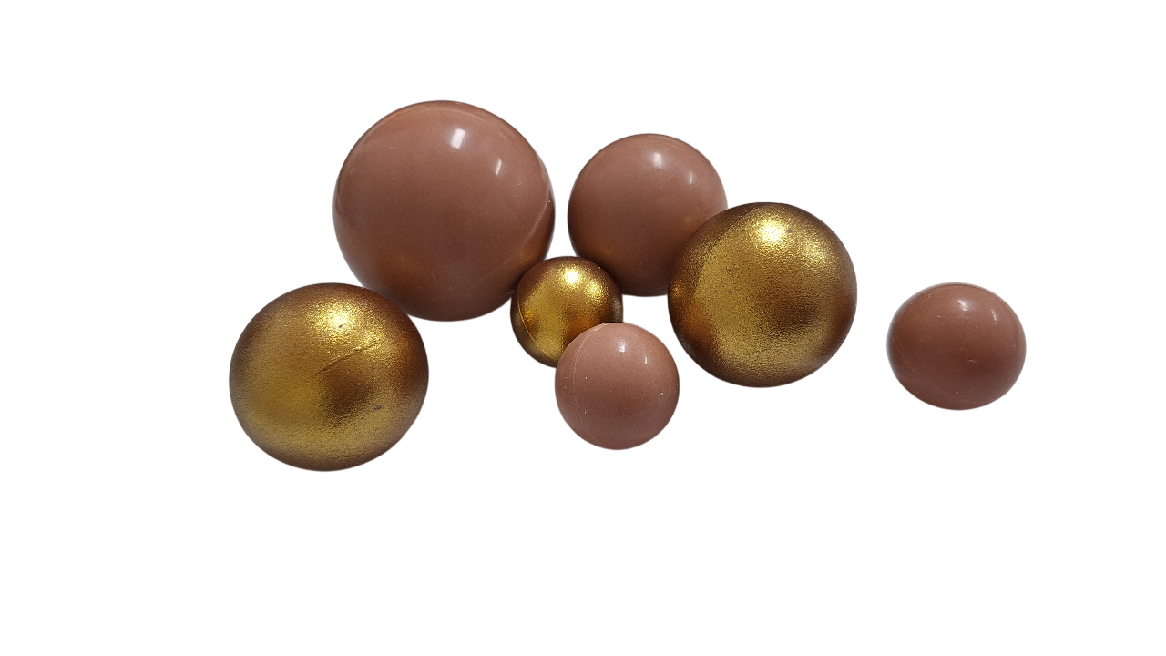 Caketopper Set „Schokoladenkugeln GRÜN/GOLD “ – 7-teilig 