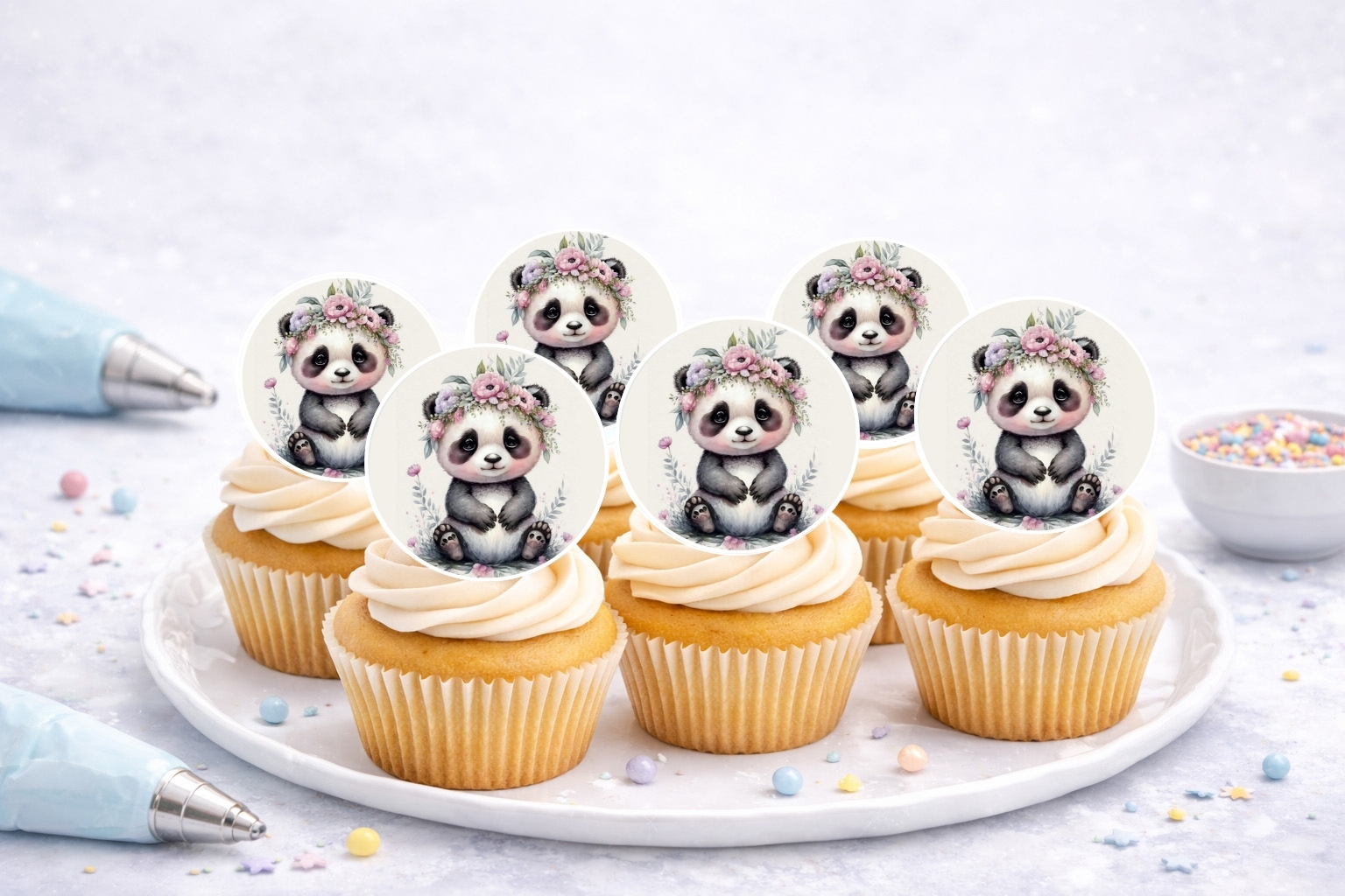 Muffinaufleger Panda Bär