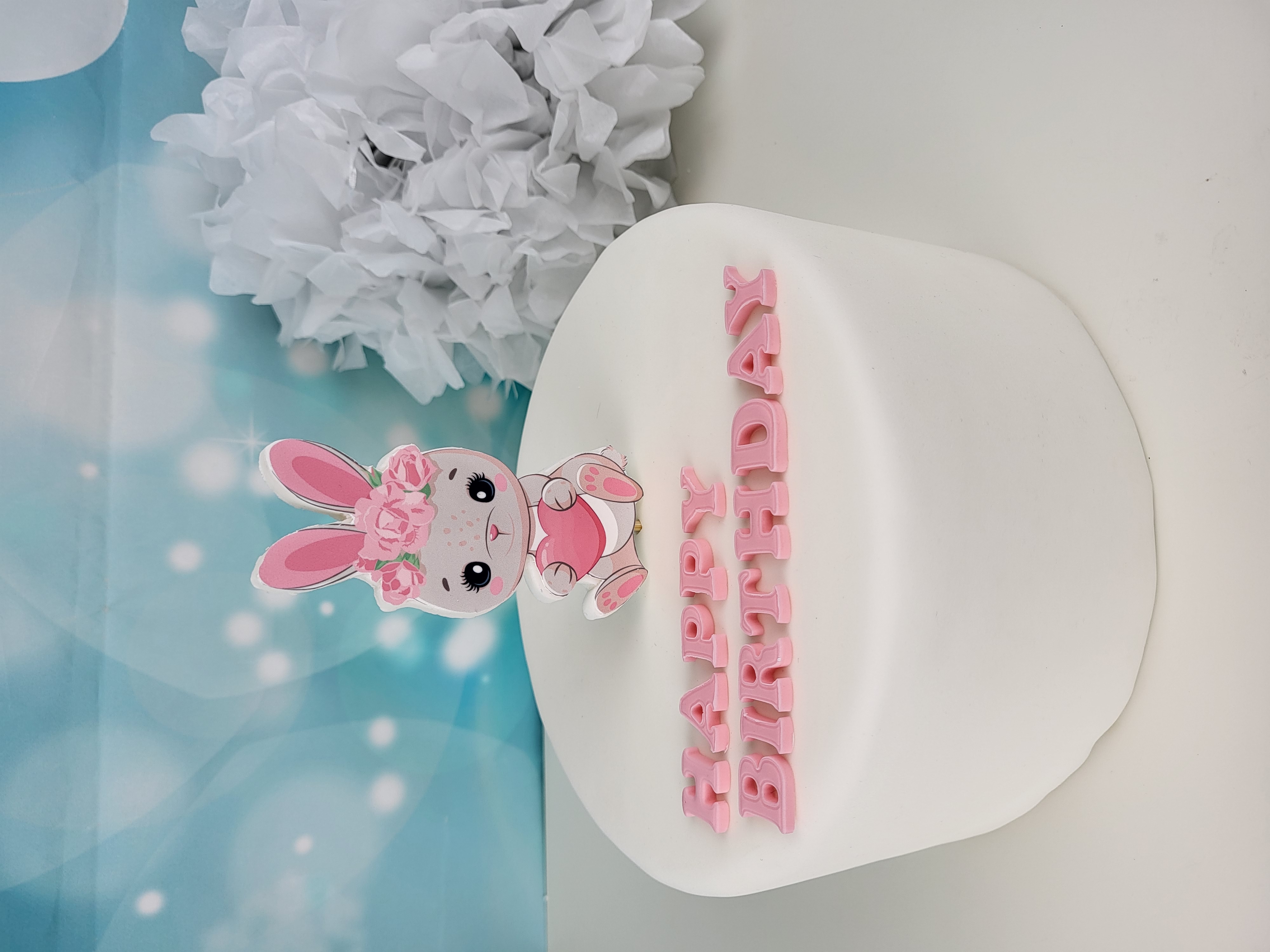 Cake Topper Hase rosa